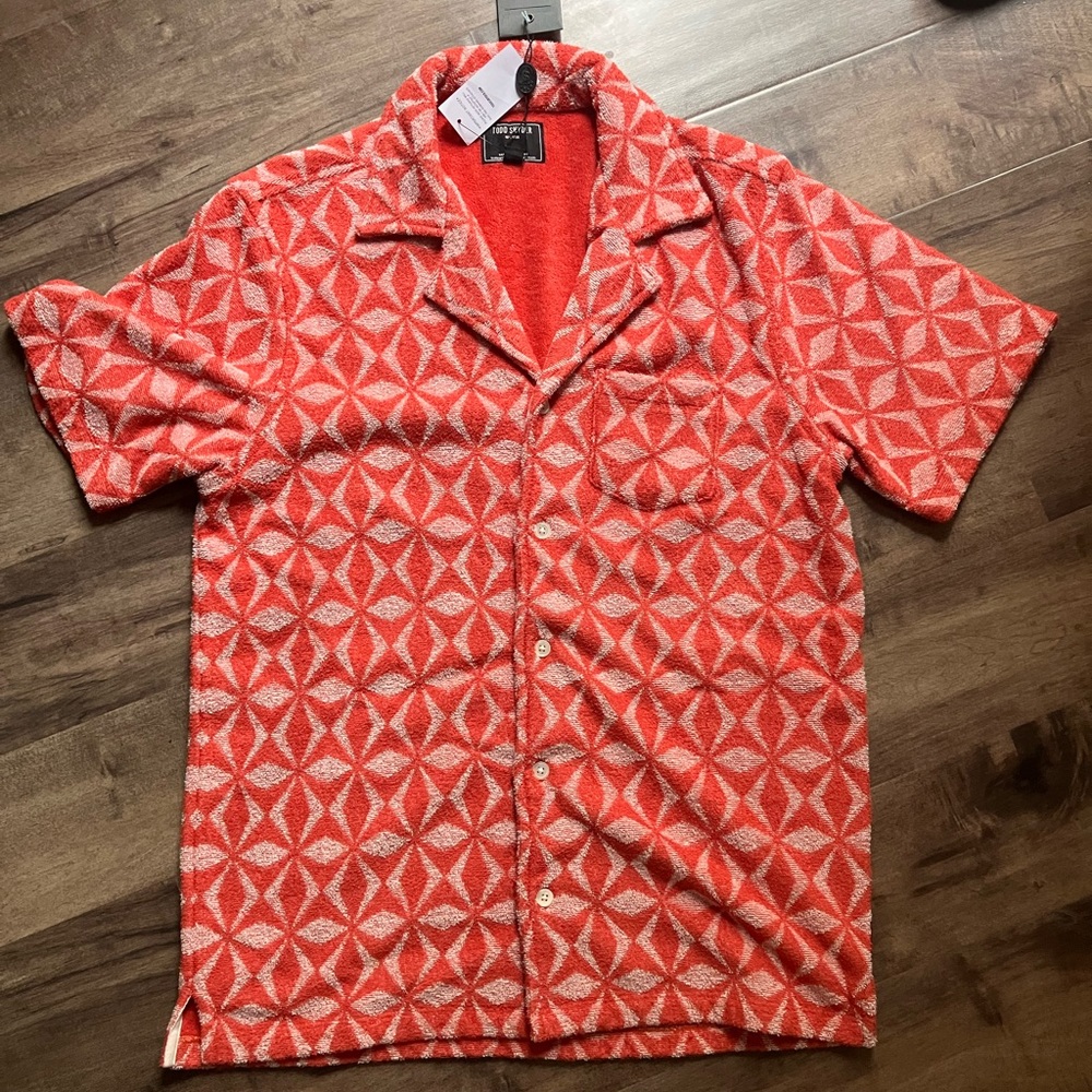 Todd Snyder Terry Cloth Button Down Polo